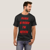 Ich bin autistisch Redstatisch T-Shirt (Vorne ganz)