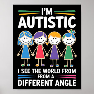 Ich bin autistisch, sehe die Weltkriege gegen Auti Poster