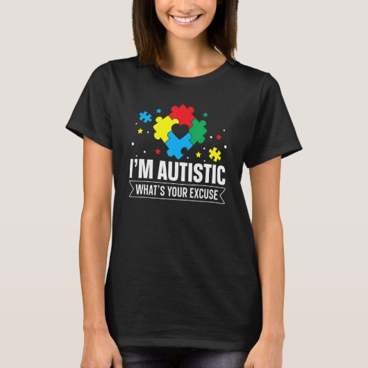 Ich bin autistisch T-Shirt (Vorderseite)