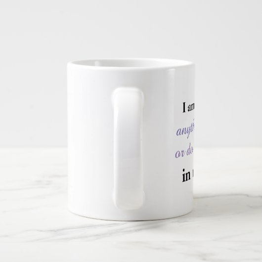 Ich bin Autor. Jumbo-Tasse (Rückseite)