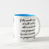 Ich BIN B Kaffeetasse mit Zitat auf der Rückseite. (VorderseiteRechts)