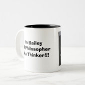 Ich bin BaileyThe PhilosopherI'm… Zweifarbige Tasse (Vorderseite Links)
