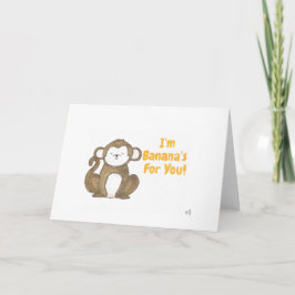 Ich bin Bananen für dich - Bananenkarte Dankeskarte