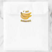 Ich bin Bananen Quadratischer Aufkleber (Tasche)