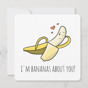 Ich bin Bananen über deine Valentinenkarte Karte
