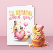 Ich bin Bananen über dich Funny Valentine's Day Karte