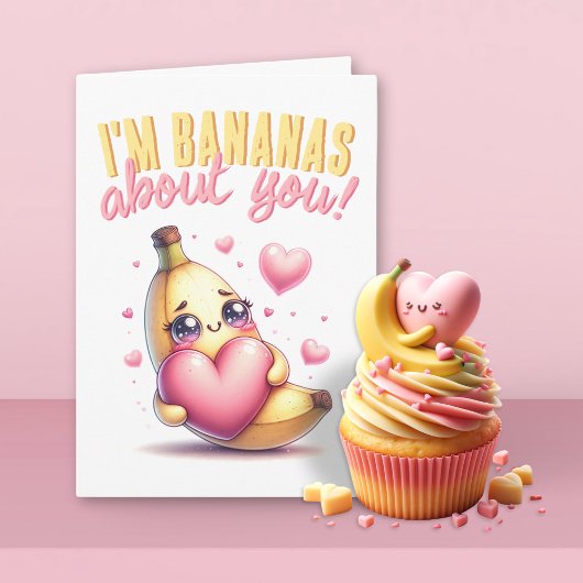 Ich bin Bananen über dich Funny Valentine's Day Karte