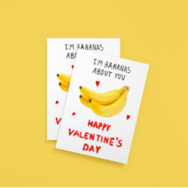 Ich bin Bananen über dich Valentinstag Card Einladung