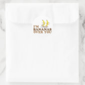 Ich bin Bananen über dir - tanzende Bananen Runder Aufkleber (Tasche)