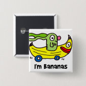 ich bin Bananen und Sie sind Bananen Button (Vorne & Hinten)