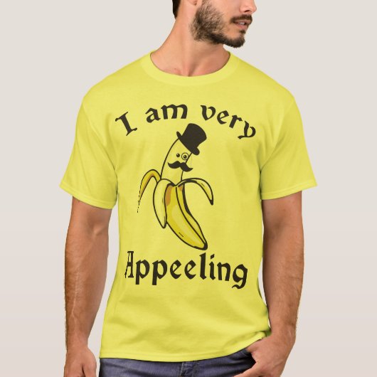 Ich bin - Bananen-Wortspiel sehr anziehend T-Shirt (Vorderseite)