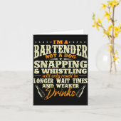 Ich bin Barkeeper, kein Hund - Tapster Bartending Karte (Gelbe Blume)