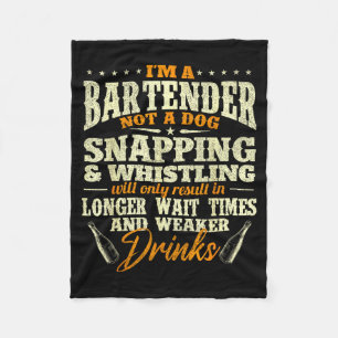 Ich bin Barkeeper, nicht Hund - Tapster Barkeeper Fleecedecke