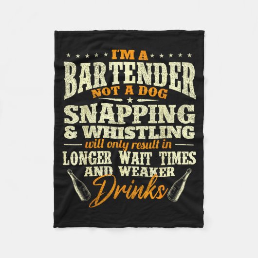 Ich bin Barkeeper, nicht Hund - Tapster Barkeeper Fleecedecke (Vorderseite)