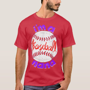 Ich bin Baseball Nana Cool Bat and Ball Oma Gif T-Shirt