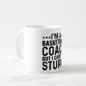 Ich bin Basketballtrainer, aber ich kann den Dummk Kaffeetasse (Vorderseite Links)