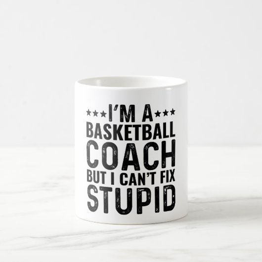 Ich bin Basketballtrainer, aber ich kann den Dummk Kaffeetasse (Mittel)
