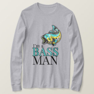 Ich bin BASS MAN Funny Fishing Theme T-Shirt