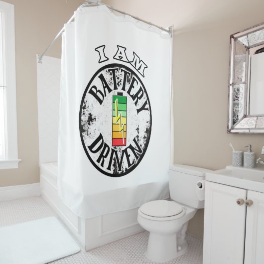 Ich bin batteriebetriebener Duschvorhang (Beispiel)