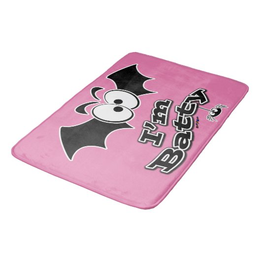 Ich bin Batty Crazy Eyes Badematte (Schrägansicht)