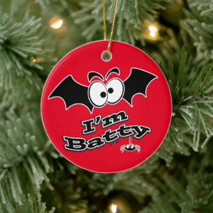 Ich bin Batty Crazy Eyes Keramik Ornament