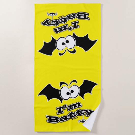 Ich bin Batty Crazy Eyes Strandtuch (Vorderseite)