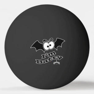 Ich bin Batty Crazy Eyes Tischtennisball