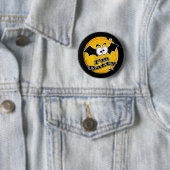 Ich bin Batty Orange und Yellow Swirl Button (Beispiel)
