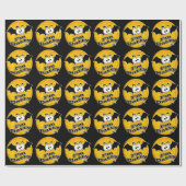 Ich bin Batty Orange und Yellow Swirl Geschenkpapier (Flach)
