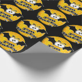 Ich bin Batty Orange und Yellow Swirl Geschenkpapier (Ecke)