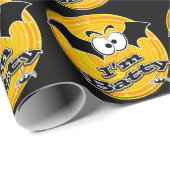 Ich bin Batty Orange und Yellow Swirl Geschenkpapier (Rolleneckpunkt)