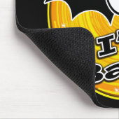 Ich bin Batty Orange und Yellow Swirl Mousepad (Ecke)