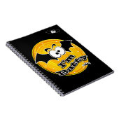 Ich bin Batty Orange und Yellow Swirl Notizblock (Rechte Seite)