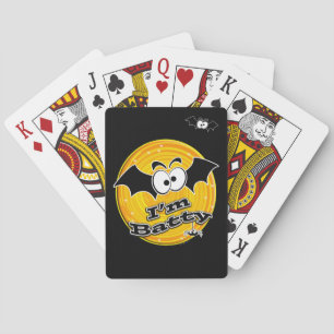 Ich bin Batty Orange und Yellow Swirl Spielkarten