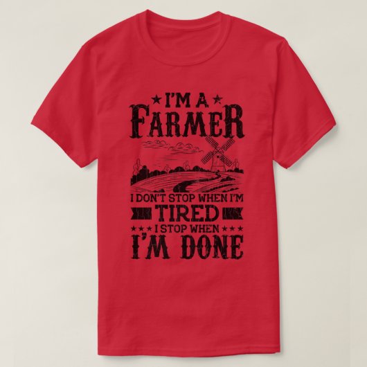 Ich bin Bauer Funny Farm Tractor Animals Gr T-Shirt (Design vorne)