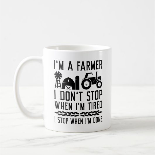Ich bin Bauer Kaffeetasse (Links)