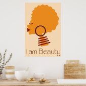 Ich bin Beauty Natural Hair Poster (Küche)