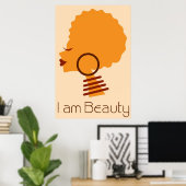Ich bin Beauty Natural Hair Poster (Heimbüro)