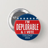 Ich bin bedauernswert und STIMME - Donald Trump 20 Button (Vorne & Hinten)