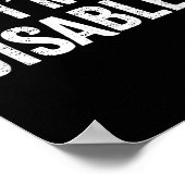 Ich bin behindert _ Behinderter Stolz _1 Poster (Ecke)