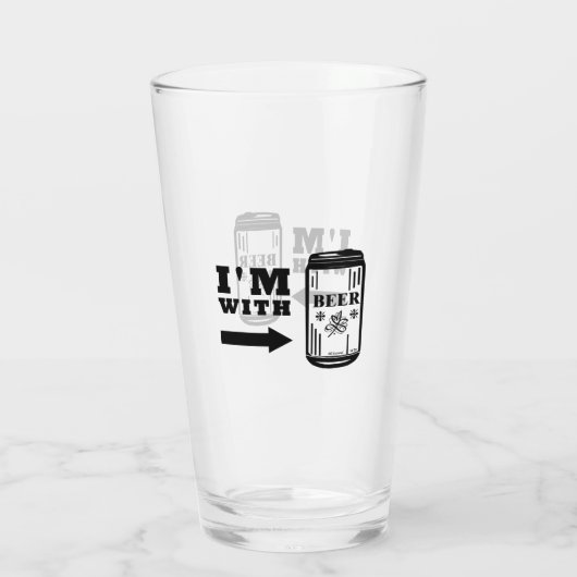 Ich bin bei Bier Glas (Rückseite)