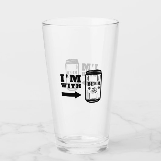 Ich bin bei Bier Glas (Vorderseite)