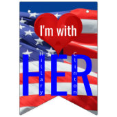 Ich bin bei den Präsidentenwahlen von Hillary Clin Wimpelkette (Dritte Fahne)