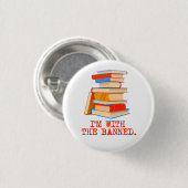 Ich bin bei den verbotenen Büchern Button (Vorne & Hinten)