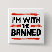 Ich bin bei den verbotenen Büchern Button (Vorderseite)