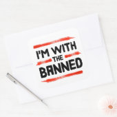 Ich bin bei den verbotenen Büchern Quadratischer Aufkleber (Umschlag)