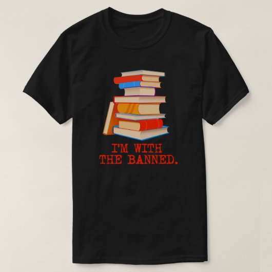 Ich bin bei den verbotenen Büchern T-Shirt (Design vorne)