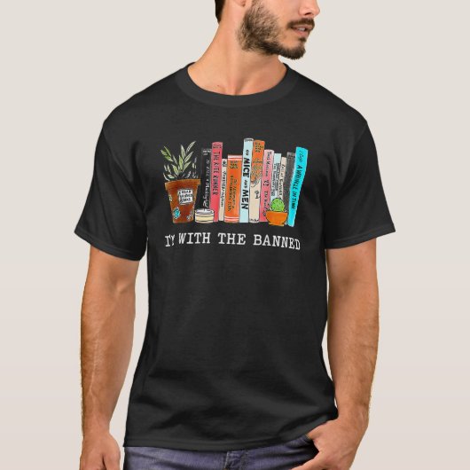 Ich bin bei der Liebe "Banned Books I Read Banned  T-Shirt (Vorderseite)