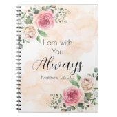 Ich bin bei dir, immer Aquarellfarben-Rose Notizblock (Vorderseite)