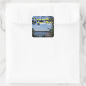 Ich bin bei dir - Seeblick (Boundary Waters) Quadratischer Aufkleber (Tasche)